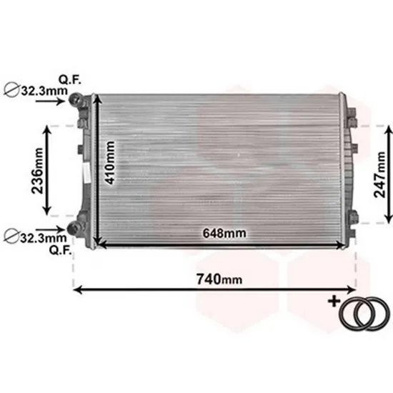 Radiator Motor AUDI Q2 2016-> Radiator apa 1.0 TSi-1.4 TFSi benzina 1.6-2.0 TDi diesel (650x400) (BEHR ALTERNATIVE) Perioada 2016 2017 2018 2019 2020 2021 2022