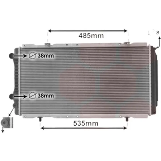 Radiator apa CITROEN JUMPER 1994->2002 pentru 2.5 TD, perioada 1994 1995 1996 1997 1998 1999 2000 2001 2002