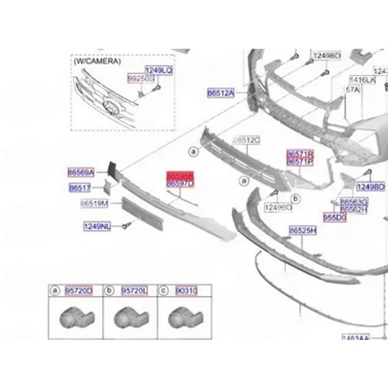 Bandou bara fata HYUNDAI TUCSON 2020-> Bandou Bara fata (O) STANGA Perioada 2024 2025