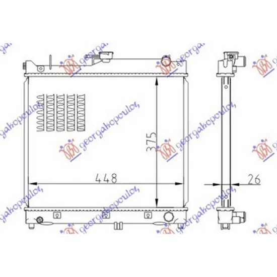 Radiator Motor SUZUKI JIMNY SN 1998-> Radiator apa 1.3cc (37x45) (KOYO) Perioada 1998 1999 2000 2001 2002 2003 2004 2005 2006 2007 2008 2009 2010 2011 2012 2013 2014 2015 2016 2017