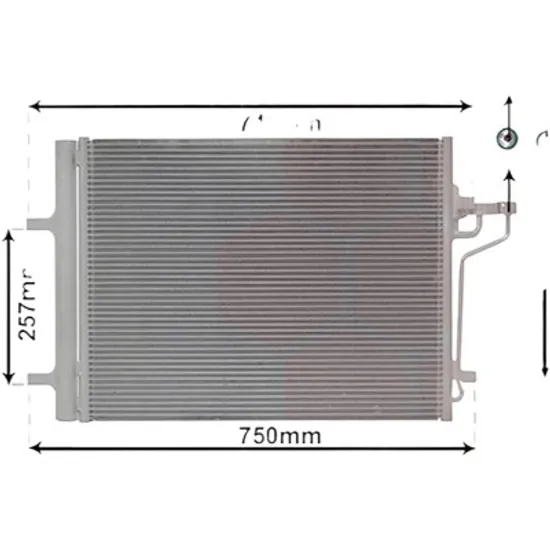 Radiator aer conditionat CITROEN C5 2 2004-> 3.0 V6 152KW 207CP , pentru motor XFU (ES9A), XFX (ES9J4S) perioada 2004 2005,2006,2007,2008 2009