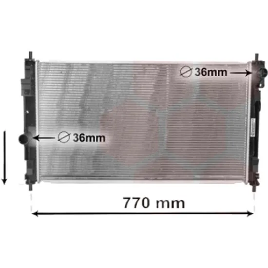 Radiator apa DODGE CALIBER 2006-> pentru 2.4 Turbo, perioada 2007 2008 2009 2010 2011 2012