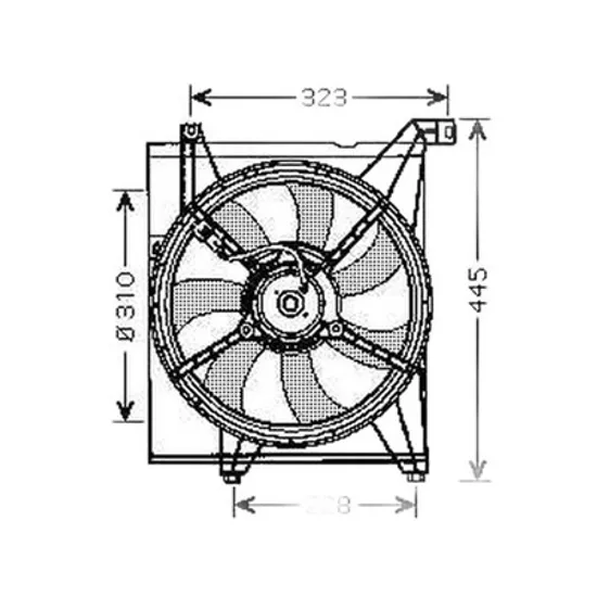 Ventilator Motor KIA CERATO 2004->2009 Electroventilator radiator complet BENZINA, 2004->2009 Perioada 2004 2005 2006 2007 2008 2009,