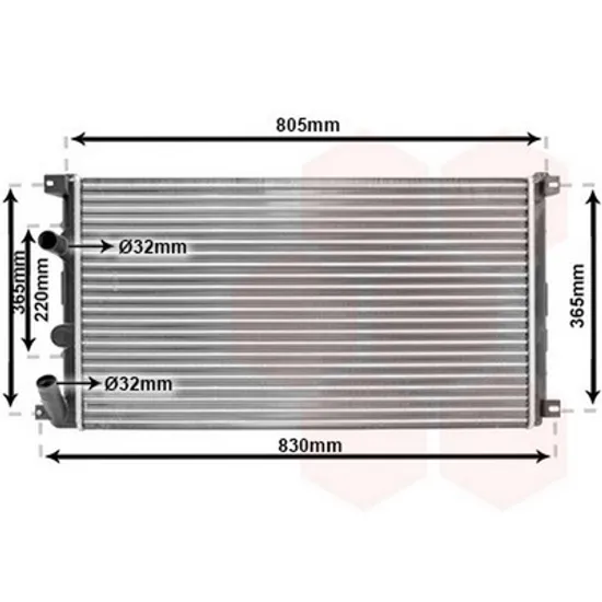 Radiator Motor RENAULT MASTER 2 1998->2010 Radiator apa pentru 1 9 - 2 2 CDTI fara aer conditionat 73x41,5x23 Perioada 1998 1999 2000 2001 2002 2003 2004 2005 2006 2007 2008 2009