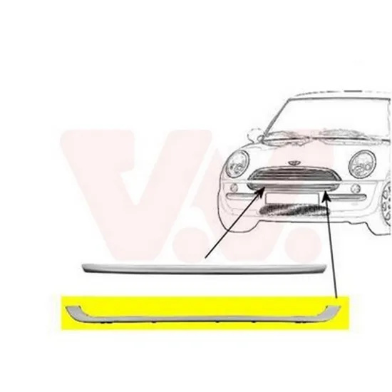 Suport Radiator MINI MINI COOPER R50, R53 2001->2006 Rama radiator inferioara, crom Perioada 2001 2002 2003 2004 2005 2006