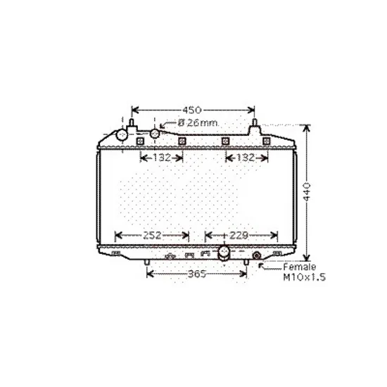 Radiator apa HONDA CIVIC 8 2005-> pentru 1.4, perioada 2005 2006 2007 2008 2009 2010 2011 2012 2013