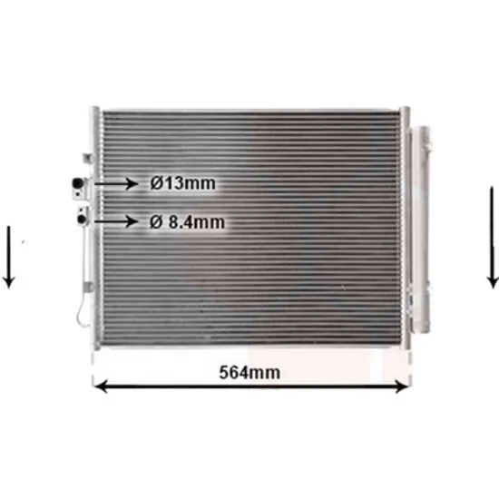 Radiator aer conditionat RENAULT MEGANE III Grandtour 2008-> 1.4 TCe 96KW 130CP , pentru motor H4J 700 perioada 2009 2010,2011,2012,2013 2014