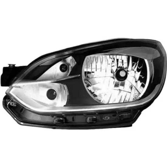 Far stanga VW UP 2011-> perioada 2011 2012 2013 2014 2015 2016 2017 2018 2019 2020 pana la an de fabricatie 2016, cu motor reglaj, cromat, semnal transparent, cu reglaj electric, inferior, cu bec H4,