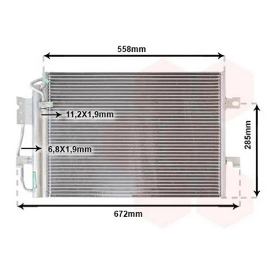 Radiator Aer Conditionat MERCEDES A-CLASS W168 1997->2004 Radiator aer conditionat (54x38) 2000->2004 Perioada 2000 2001 2002 2003 2004