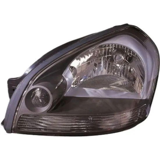 Far dreapta HYUNDAI TUCSON 2004->2012 perioada 2004 2005 2006 2007 2008 2009 fara motor reglaj, semnal alb, cu reglaj electric, cu bec H4