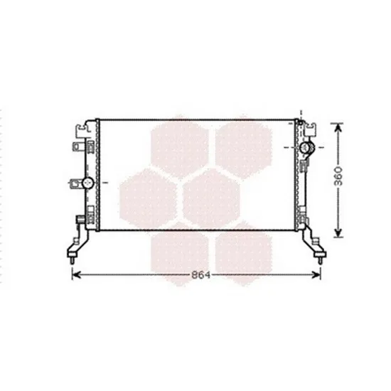 Radiator Motor RENAULT LAGUNA 3 2007->2015 Radiator apa 2.0 i16V TUR -2.0DCi 69x36.8x32 Perioada 2008 2009 2010 2011 2012 2013 2014 2015