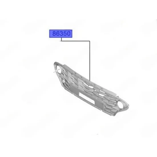 Grila Radiator HYUNDAI i10 2019-> Grila radiator (O) Perioada 2019 2020 2021 2022 2023