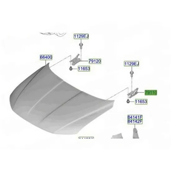 Balama Capota fata HYUNDAI TUCSON 2020-> Balama capota (O) STANGA Perioada 2024 2025