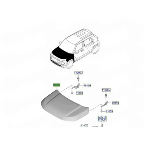 Capota Fata HYUNDAI INSTER 2024-> Capota fata (O) Perioada 2024 2025