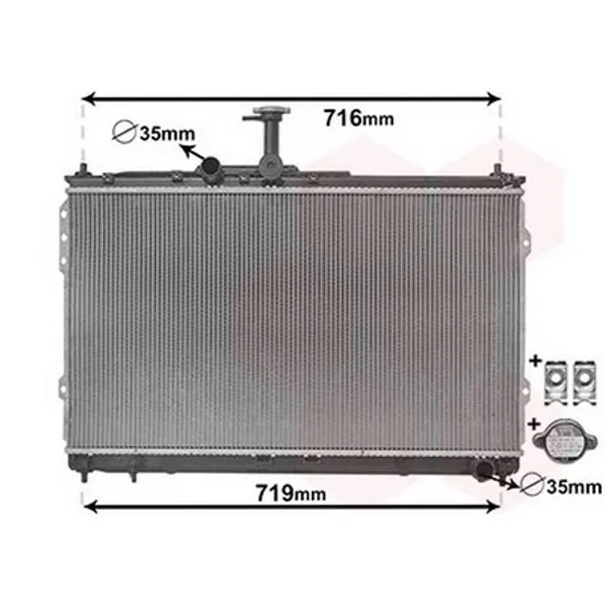 Radiator Motor HYUNDAI H-1 2007-> Radiator apa 2.4i 16v benzina - 2.5TDCi diesel manuala Perioada 2008 2009 2010 2011 2012 2013 2014