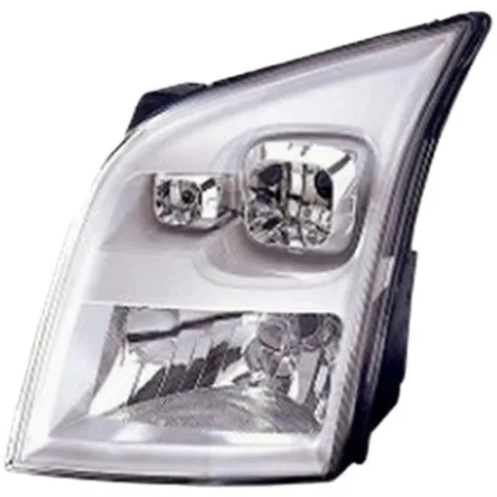 Far stanga FORD TOURNEO 1994->2014, TRANSIT 2005->2014 perioada 2006 2007 2008 2009 2010 2011 2012 2013 2014 fara motor reglaj, semnal transparent, cu reglaj electric, cu bec H4