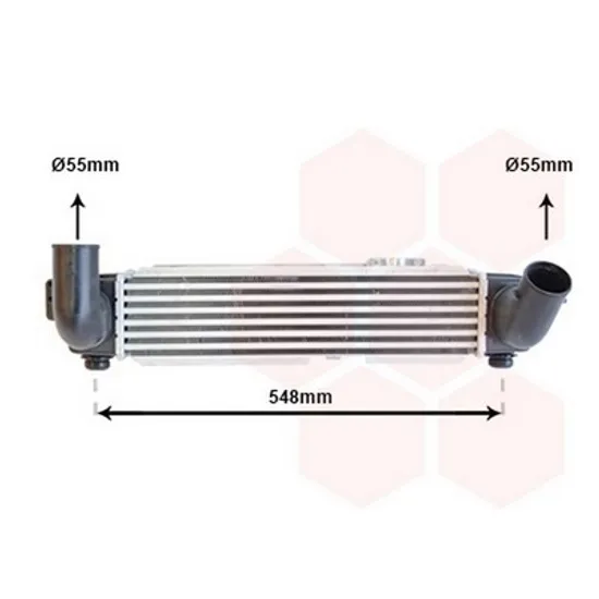 Intercooler KIA SORENTO 1 2002->2009 Radiator intercooler 2,5 CRDi - 06 (450x100x90) Perioada 2002 2003 2004 2005 2006 2007 2008 2009
