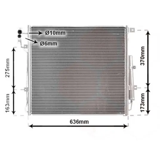 Radiator aer conditionat SEAT LEON 2012-> 1.2 TSI 63KW 86CP , pentru motor CJZB, CYVA perioada 2012 2013,2014,2015,2016 2017