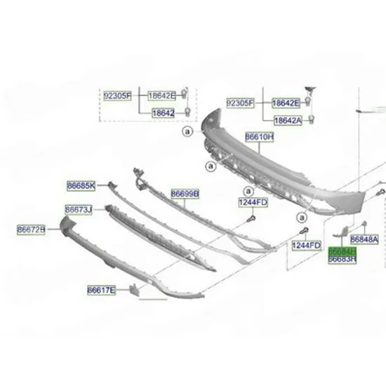 Suport Bara spate HYUNDAI TUCSON 2020-> Suport Bara spate lateral (O) DREAPTA Perioada 2024 2025