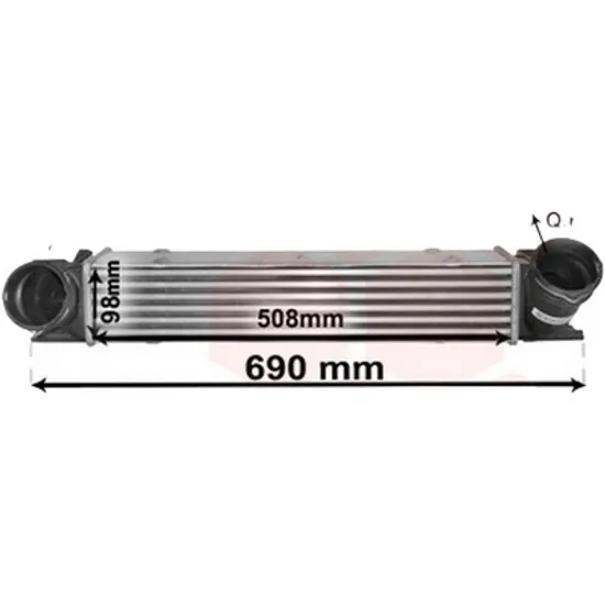 Intercooler BMW 3 E90 2004->2011 330 d 170KW 231CP , pentru motor M57 D30 (306D3) perioada 2005 2006,2007 2008