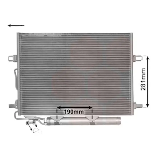 Radiator aer conditionat CITROEN C4 2 B7 2009->, DS4 2011->2015 pentru 1.6 BlueHDi 115, perioada 2014 2015 2016 2017 2018 2019