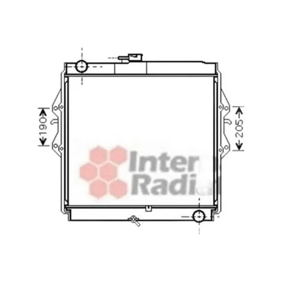 Radiator Motor TOYOTA HILUX 6 1994->2005 Radiator apa pentru 3 0 turbo diesel 55x52,5x3,6 Perioada 2001 2002 2003 2004