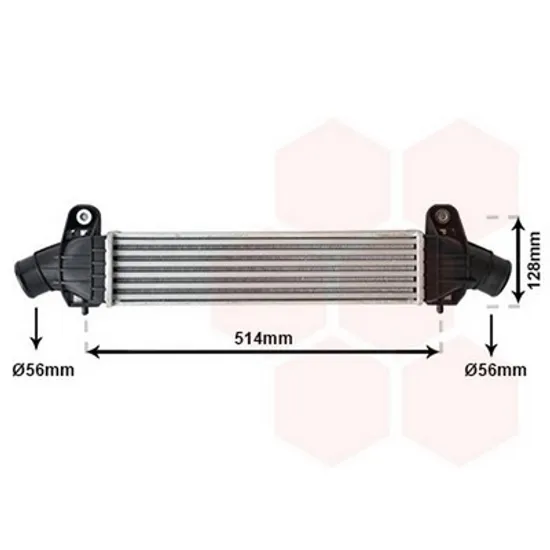 Intercooler FORD MONDEO 3 2000->2007 Radiator intercooler 2,0 - 2,2 TDCi - TDDi (41,2x91x85) Perioada 2000 2001 2002 2003 2004 2005 2006 2007