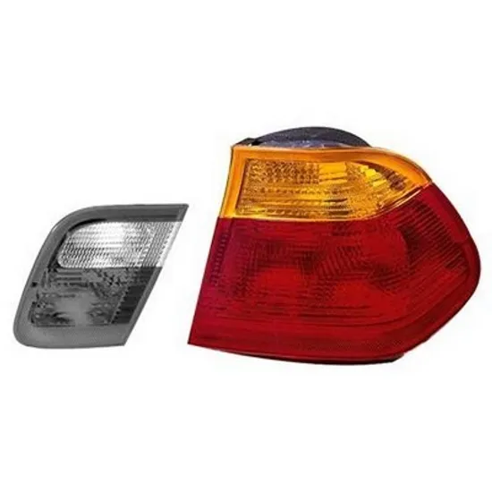Stop Spate BMW 3 E46 1997->2005 Lampa spate exterioara dreapta, galben/rosu, ptr Sedan (E46 Sedan/Break 5.98-10.01) Perioada 1998 1999 2000 2001 2002 2003 2004 2005