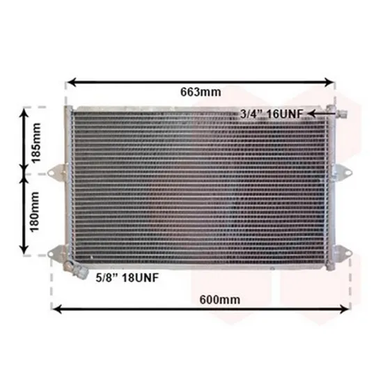 Radiator Aer Conditionat VW POLO 6N2 1999->2001 Radiator aer conditionat 55x35x2 0 Perioada 1995 1996 1997 1998 1999 2000 2001 2002