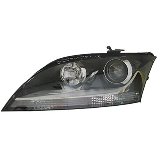 Far stanga AUDI TT 8J3 2006->2014 perioada 2010 2011 2012 2013 2014 cu motor reglaj, fara unitate de control Xenon, cu xenon, semnal fumuriu, cu reglaj distanta iluminare automat, cu bec D1S tub descarcare gaze
