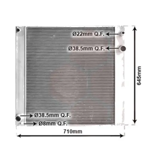 Radiator apa LAND ROVER RANGE ROVER 3 2002->2012 pentru 5.0 4x4, 5.0 SC V8 4x4, 5.0 V8 4x4, perioada 2009 2010 2011 2012