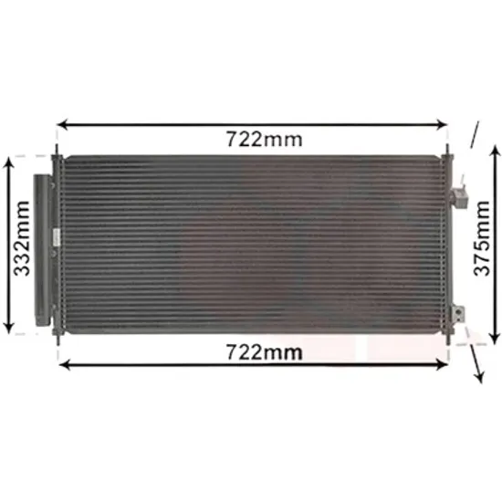 Radiator aer conditionat FIAT GRANDE PUNTO 199 2005->, PUNTO EVO 199 2008->, BRAVO 2006->2016 pentru 1.6 D Multijet, perioada 2007 2008 2009 2010 2011 2012 2013 2014