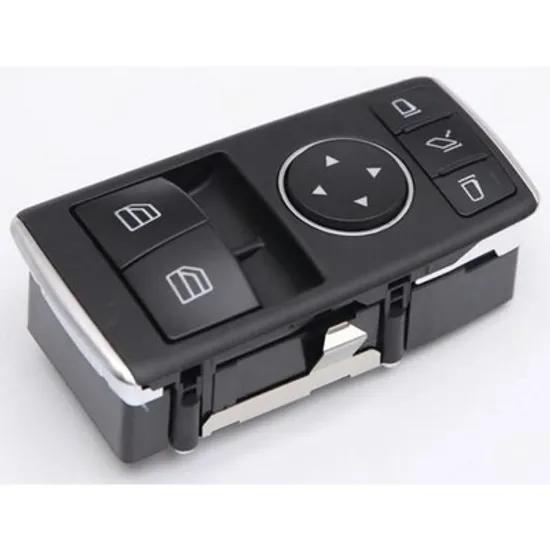 Buton oglinda MERCEDES C-CLASS W204 2007->2014 Panou butoane oglinzi fata rabatabile negru/cromat (dublu) (3pin) STANGA Perioada 2011 2012 2013 2014 2015