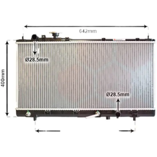 Radiator apa MAZDA 323 BJ 1998->2004 pentru 1.9 16V, perioada 1998 1999 2000 2001 2002 2003 2004