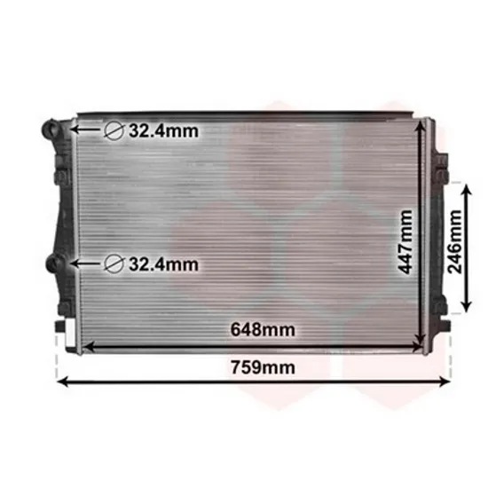 Radiator Motor AUDI Q2 2016-> Radiator apa 1.4 TFSi benzina 2.0 Tdi diesel (650x445) (BEHR ALTERNATIVE) Perioada 2016 2017 2018 2019 2020 2021 2022