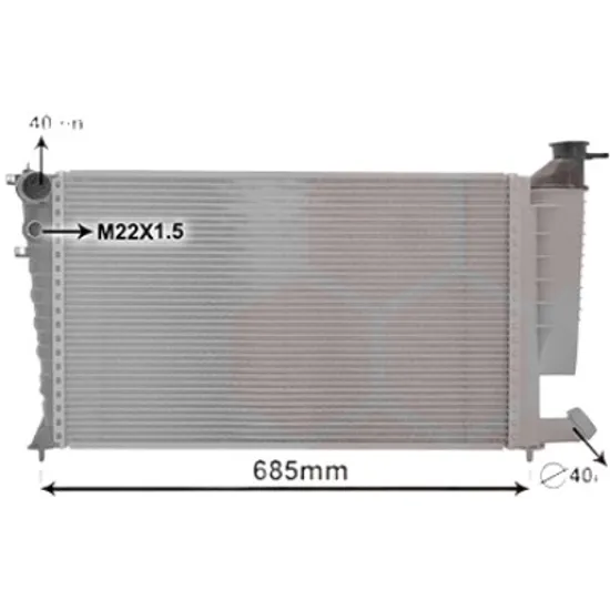 Radiator apa CITROEN XSARA 1997->2005 pentru 1.6 i, perioada 1997 1998 1999 2000