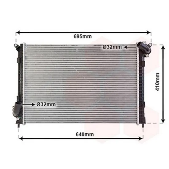 Radiator Motor MINI MINI COOPER R50, R53 2001->2006 Radiator apa pentru 1,6cc`S` cu/fara aer conditionat 57,7x39,7 Perioada 2001 2002 2003 2004 2005 2006
