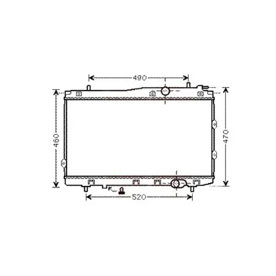 Radiator apa KIA CERATO 2004->2009 pentru 2.0 CRDi, perioada 2004 2005 2006