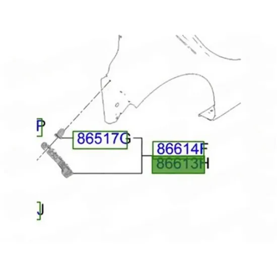 Suport Bara spate KIA PICANTO 3 2024-> Suport Bara spate lateral plastic (O) STANGA Perioada 2024 2025