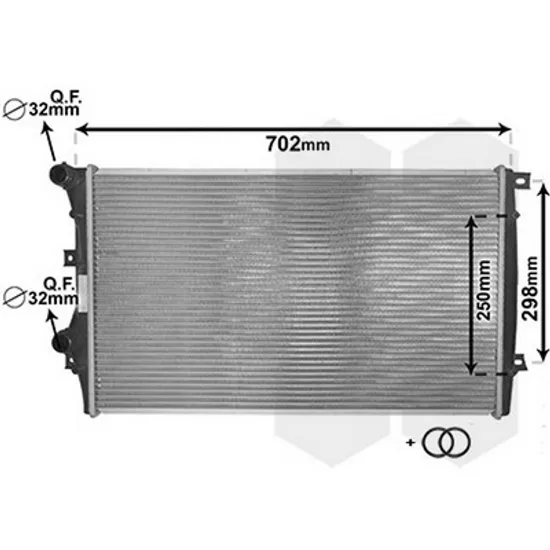 Radiator Motor AUDI TT 8J3 2006->2014 Radiator apa pentru 1.4TSi/1.8 - 2.0TFSi CV automata cu/fara aer conditionat (65x45) Perioada 2006 2007 2008 2009 2010 2011 2012 2013 2014