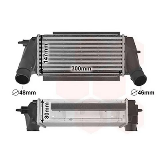 Intercooler FORD B-MAX 2012-> Radiator intercooler 1,0i 12V turbo (300x150x Perioada 2012 2013 2014 2015 2016 2017 2018