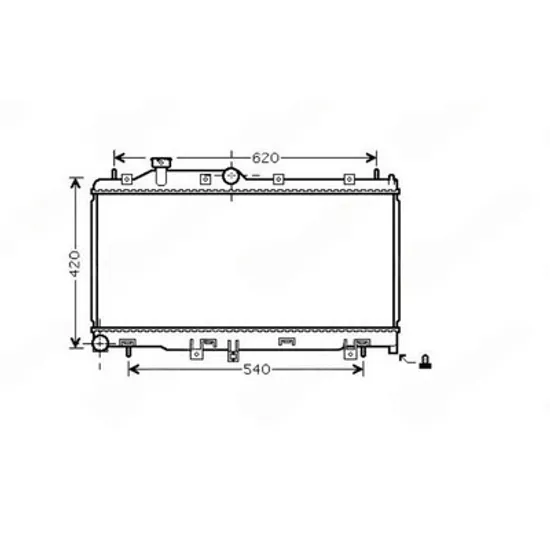 Radiator Motor SUBARU LEGACY 4 2003->2009 Radiator apa motor 2.0-2.5 Radiator apa motor manuala (340x685x16) (KOYO) Perioada 2003 2004 2005 2006 2007 2008 2009