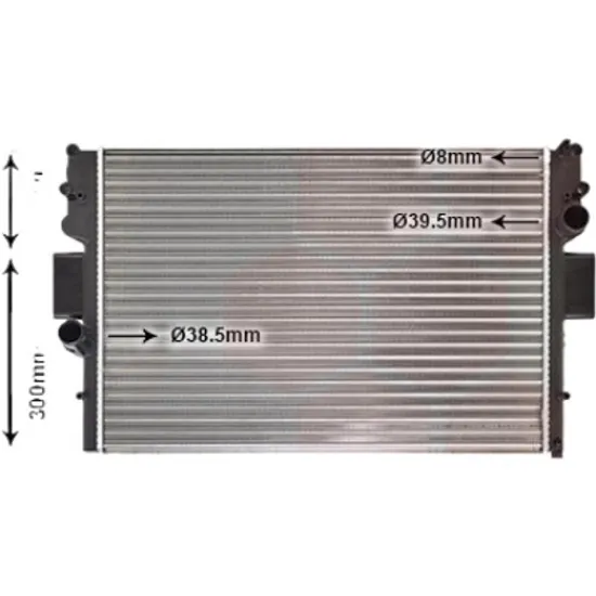 Radiator apa IVECO DAILY 3 1999->2007 29 L 9 V 66KW 90CP , pentru motor 8140.43R perioada 2001 2002,2003,2004,2005 2006