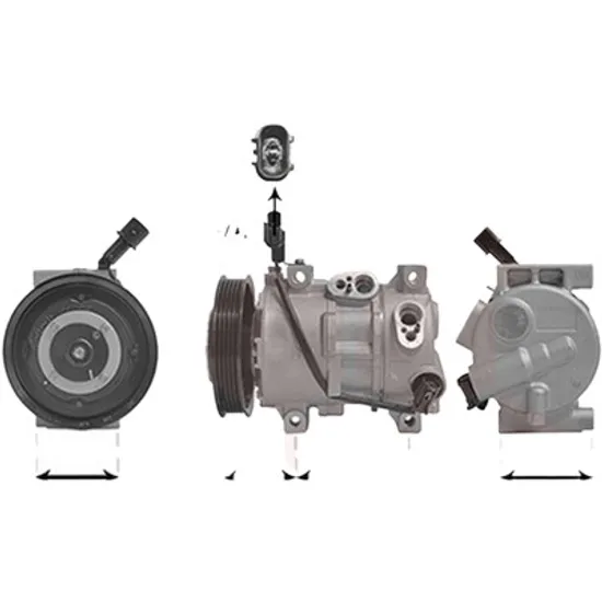 Compresor aer conditionat KIA RIO 4 2011->2017 1.25 CVVT 65KW 88CP , pentru motor 0 perioada 2011 2012 2013 2014 2015 2016 2017