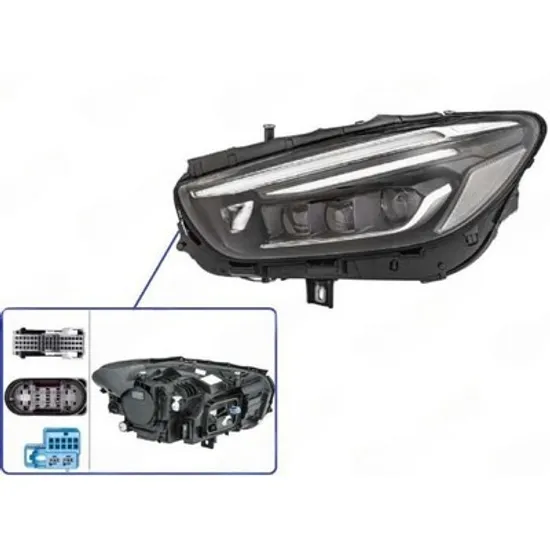 Faruri MERCEDES B-CLASS W247 2018-> Far FULL LED adaptiv (fara LOGO) (HELLA) STANGA Perioada 2018 2019 2020 2021 2022 2023