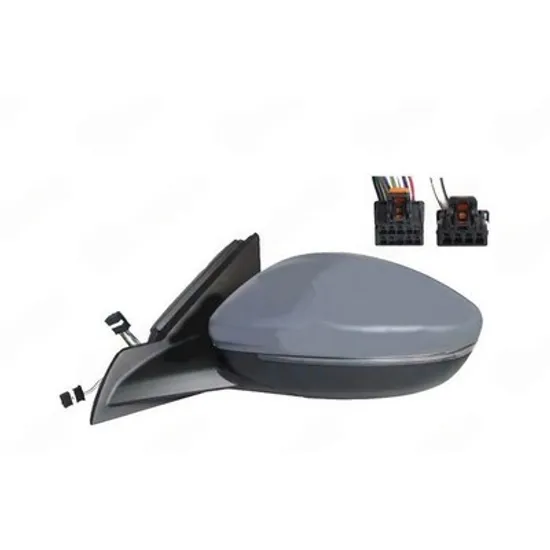 Oglinda PEUGEOT 208 2 2019-> Oglinda exterioara electrica cu incalzire cu rabatare electrica pentru vopsit (cu semnal LED si lampa podea) cu senzor banda (10H10P + 4H2P) STANGA Perioada 2023 2024 2025