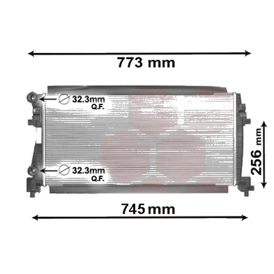 Radiator apa AUDI A3 8V1; 8VK 2012->2017 1.2 TFSI 77KW 105CP , pentru motor CJZA perioada 2013 2014 2015
