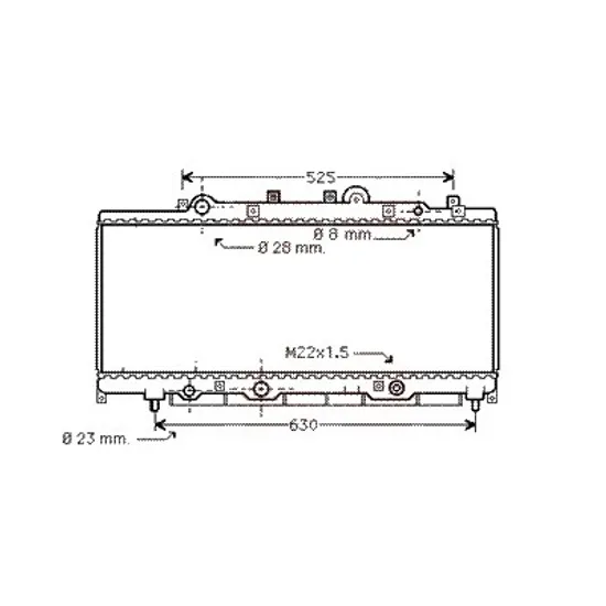 Radiator apa LANCIA Y 1995->2003 pentru 1.2, perioada 1996 1997 1998 1999 2000 2001 2002 2003