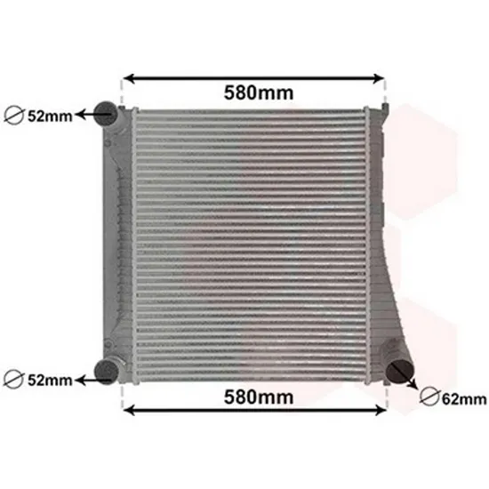 Intercooler LAND ROVER DISCOVERY 4 2009->2018 Radiator intercooler 3.0TD 2010-> 495x593x40 Perioada 2014 2015 2016 2017 2018