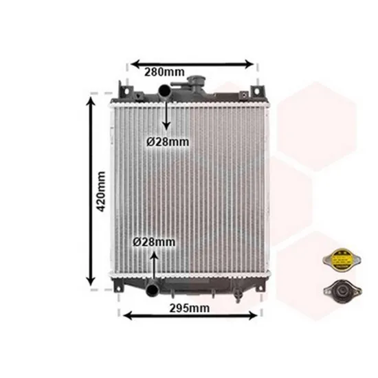 Radiator Motor SUZUKI SWIFT 2 1989->2004 Radiator apa 1.0-1.3i 35x33.5x1.6 Perioada 1989 1990 1991 1992 1993 1994 1995 1996 1997 1998 1999 2000 2001 2002 2003 2004